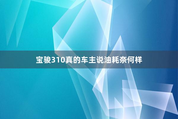 宝骏310真的车主说油耗奈何样