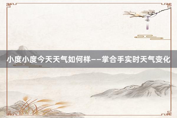 小度小度今天天气如何样——掌合手实时天气变化
